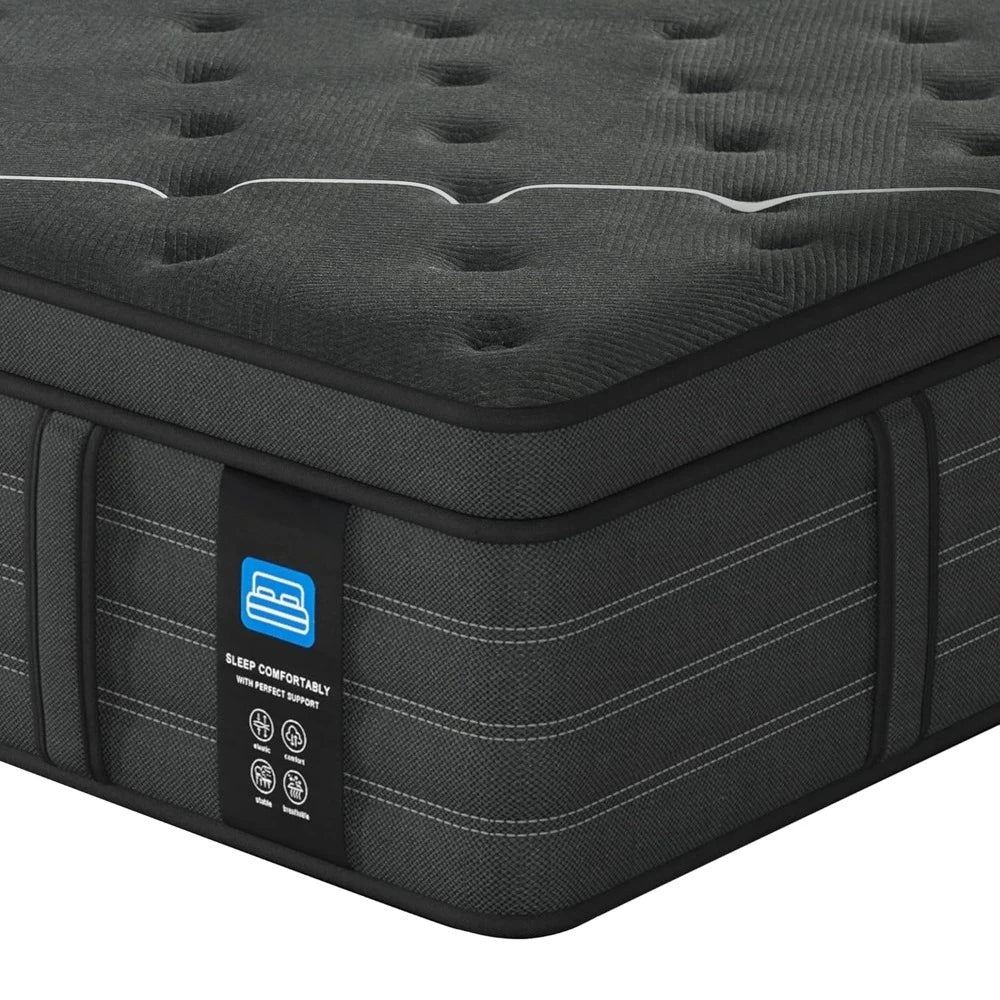 Ultra Firm Twin Mattress, 14 Inch Extra Firm Twin Size(Upgraded Enhanced) Plush Hybrid Mattress, Extra Lumbar Support,Customized