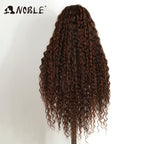 Noble Synthetic Lace Frontal Wig Twist Braided Wigs 13X4 Box Braided Lace Wig For Black Women Faux Locs Wig Goddess Braids Wigs