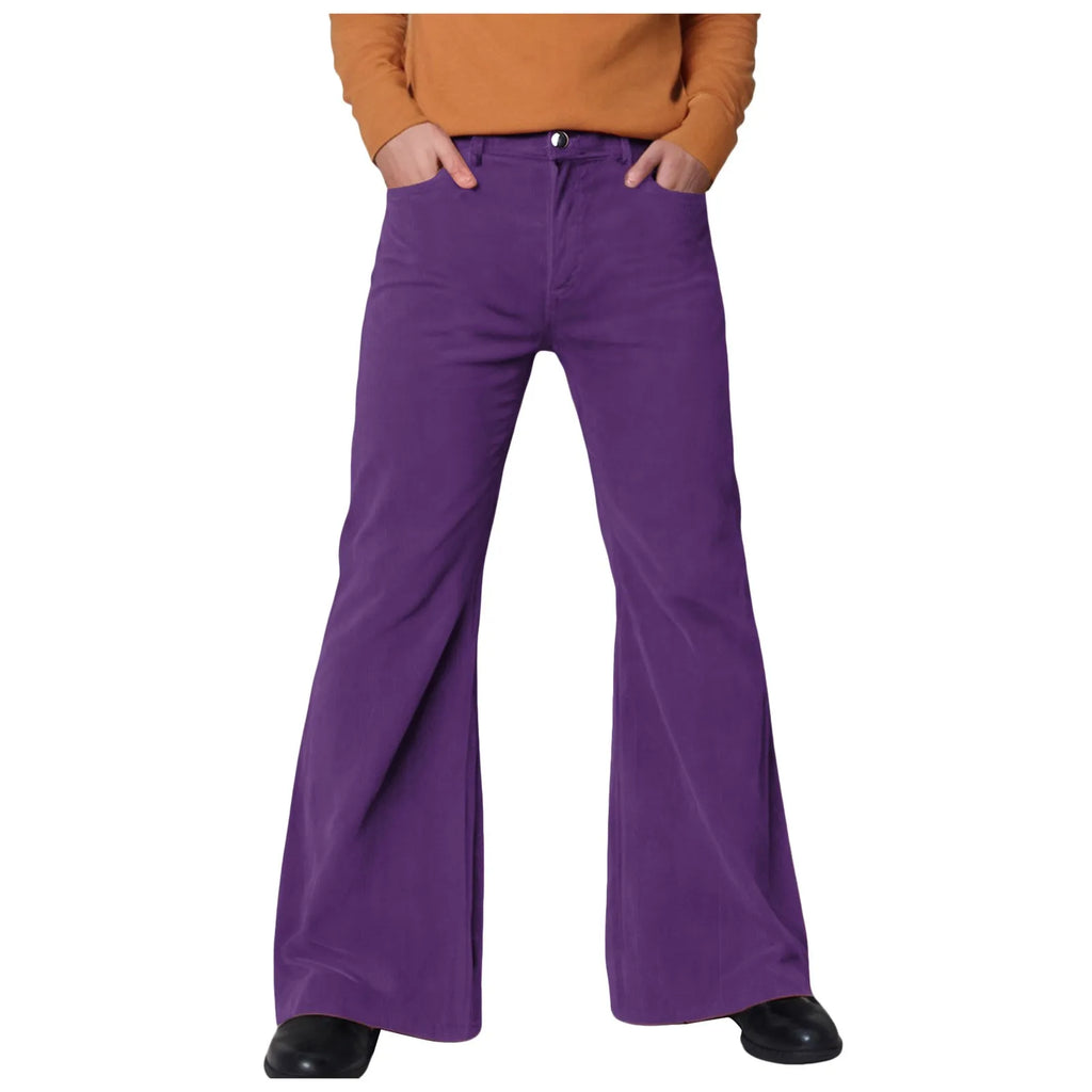 Fashion Casual Flared Pants Pant For Men Classic Simple Solid Color High-Rise Trousers Trendy Street High Street Denim Pants