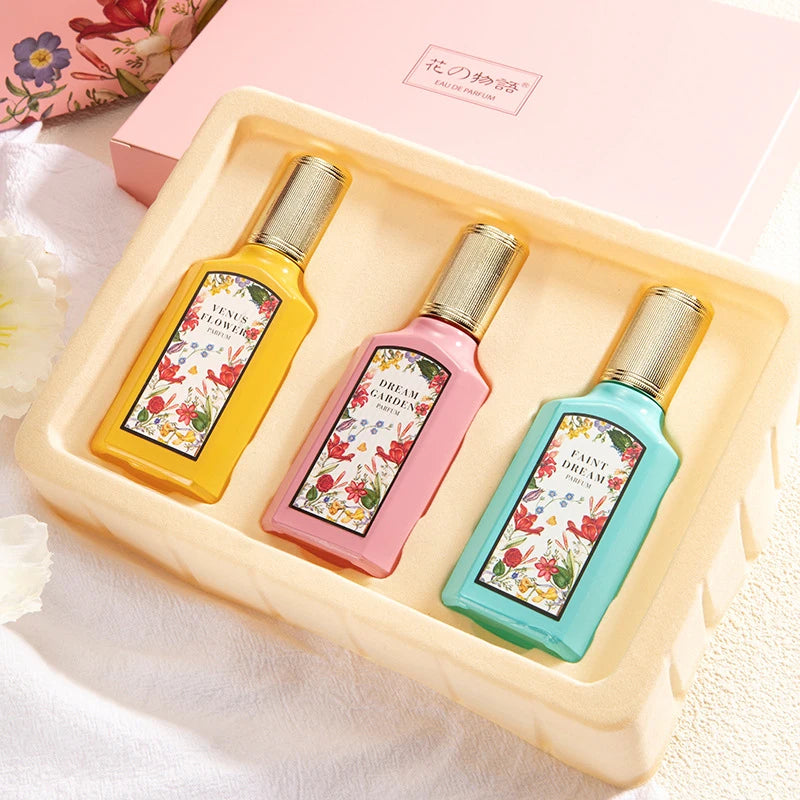 Women's Perfume Set Long-lasting Fragrance Flower Joy Blooming Water Of Flowers Floral Scent Eau De Toilette Valentine Day Gifts