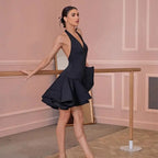 Black Latin Dance Dress for Women Professional Sexy Chacha Dance Competition Dress Adult Party Dresses Stage Outfit 2026 New
