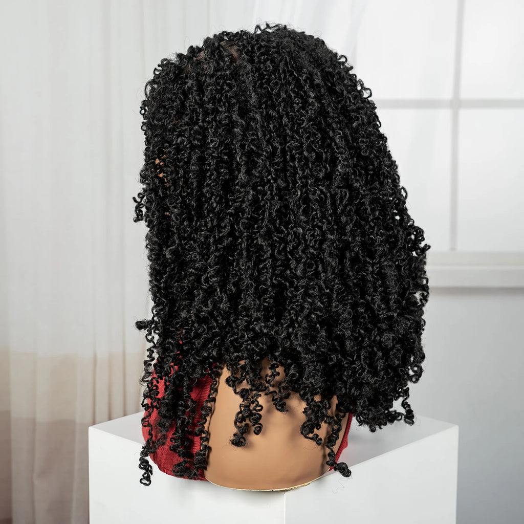 Thick Braided Wigs Synthetic Full Lace Knotless Box Braided Lace Wigs Lace Frontal Natural Braids Wigs for Black Women