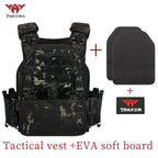 YAKEDA Tactical Vest 6094 Fast Detachable Light Laser Cut Outdoor Hunting Black Gear Carry Vest of High Quality