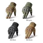 PU Leather Full Finger Tactical Touch Screen Gloves Hiking Cycling Training Climbing Airsoft Hunting Non-slip Protective Gear