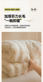 Ultra Soft Luxury Flffy Faux Rabbit Fur Blanket, Thick Winter Warm Throw Blankets, Plush Cozy Bubble Fleece Blankets Home Decor