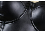 Wechery Women Leather Corset Top Crop Bustier Gothic Bra Push Up Bodice Sexy Lingerie Corselet Party Short Camis Plus Size 6XL