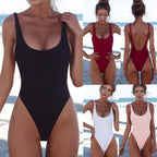 Women's One-piece Swimsuit Sexy Solid Color Shoulder Strap Swimming Bathing Surfing Suit Beach Sports Wear Sexy Swimwear