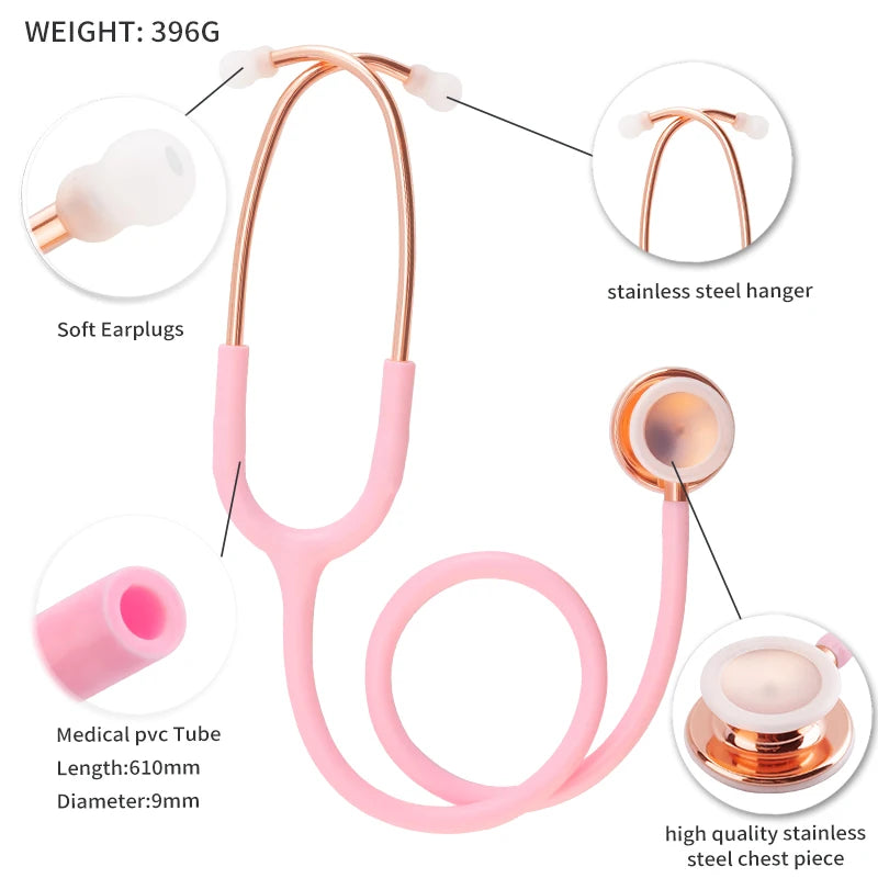 Medical Double Sided Stethoscope Professional Portable Cardiology Stethoscope Medical Equipment Nurse Doctor Stethoscope