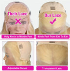 12 14 16 Inch 200 Density Straight Lace Front Human Hair wig Short Transparent 13x4 Bob Lace Frontal Wigs 613 Honey Blonde Remy