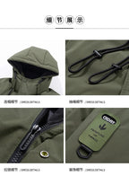 Winter new style cotton coat for men 2026 snap-closed hooded jacket neutral style mid-length workwear cotton coat for men