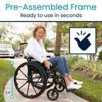 Bariatric Wheelchair for Adults Supports 400 lbs Foldable, Heavy Duty, Manual amp Transport Wheel Chair Portable Senior Drive T