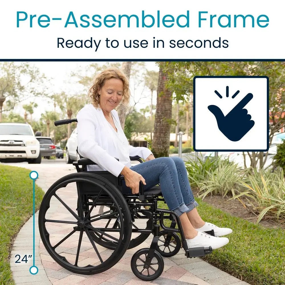 Bariatric Wheelchair for Adults Supports 400 lbs Foldable, Heavy Duty, Manual amp Transport Wheel Chair Portable Senior Drive T
