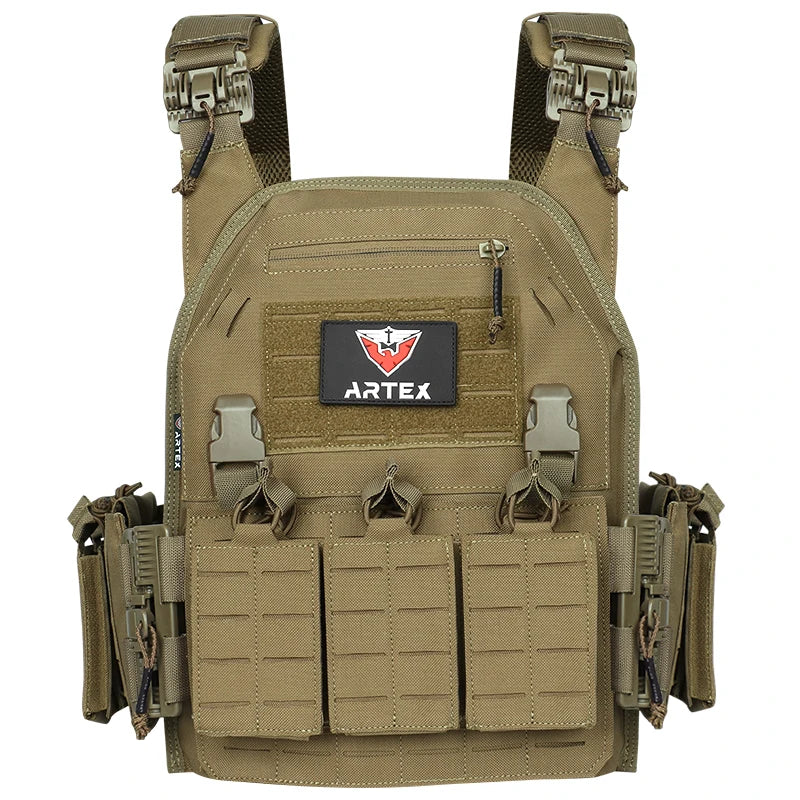 Artex New Combat Vest 6094 Quick Detachable Light Laser Cut Tactical Vest Black Gear to Carry Airsoft Carrier Combat equipment