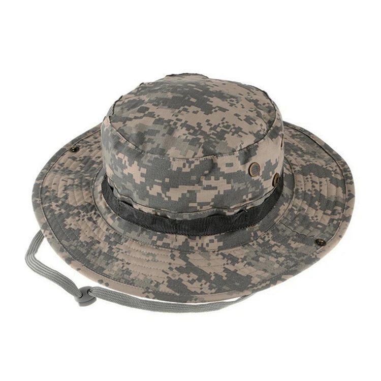 Camouflage Tactical Boonie Hats Camping Climbing Bucket Sniper Hat Men Outdoor Fishing Hiking Cap Sun Protective Boonie Caps
