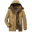 New Men Winter Fleece Warm Thick Windproof Parkas Jackets Coat Men Autumn Fashion Hooded Casual Parkas Men