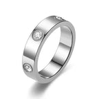 Zircon Stainless steel ring for man crystal rings for woman 2026 new trend Luxury Jewelry