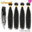 Upermall 50g 4/5/6 Human Hair Bundles With Closure Kim K 2x6 Kinky Curly HD Transparent Middle Part Lace Closure and Bundle Full
