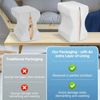 Leg Pillow, Side Pillow, Memory Foam Knee Pillow with Side Sleeping Belt, Leg Knee Pillow with Removable and Washable Cover