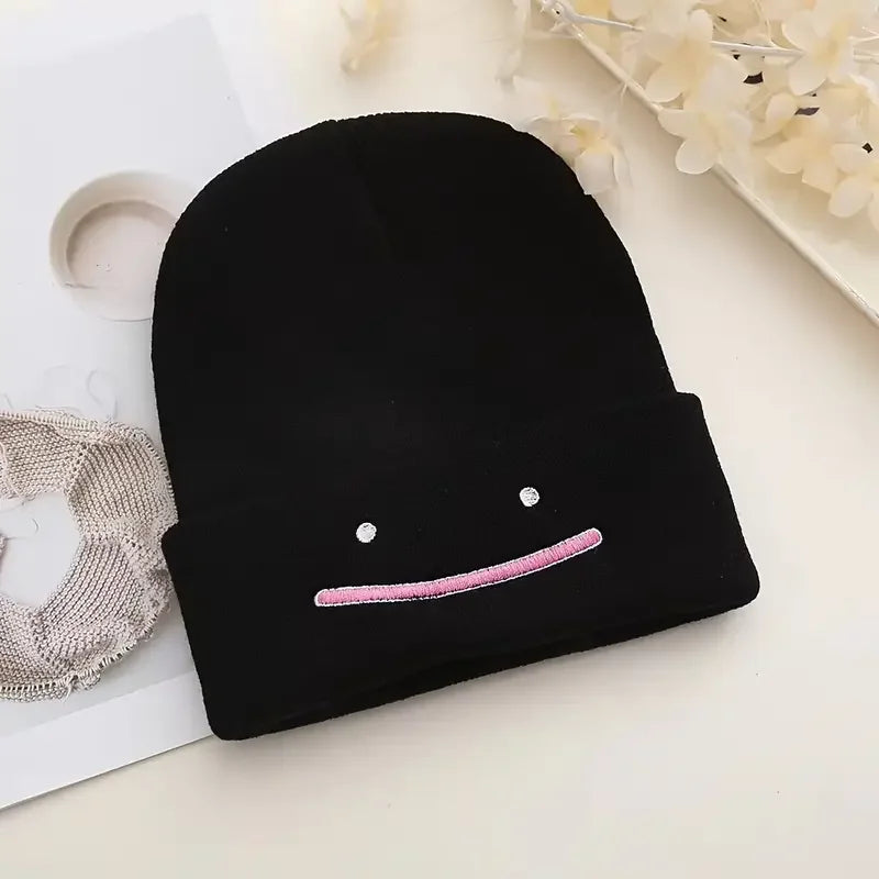 Knitted Beanies Hats Lovely Alien Ghost Skull Embroidery Cap for Autumn Winter Men Cap Warm Melon Cap Street Head Women Gifts