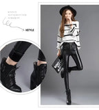 High Waist Faux Leather Leggings – Warm Winter Pants