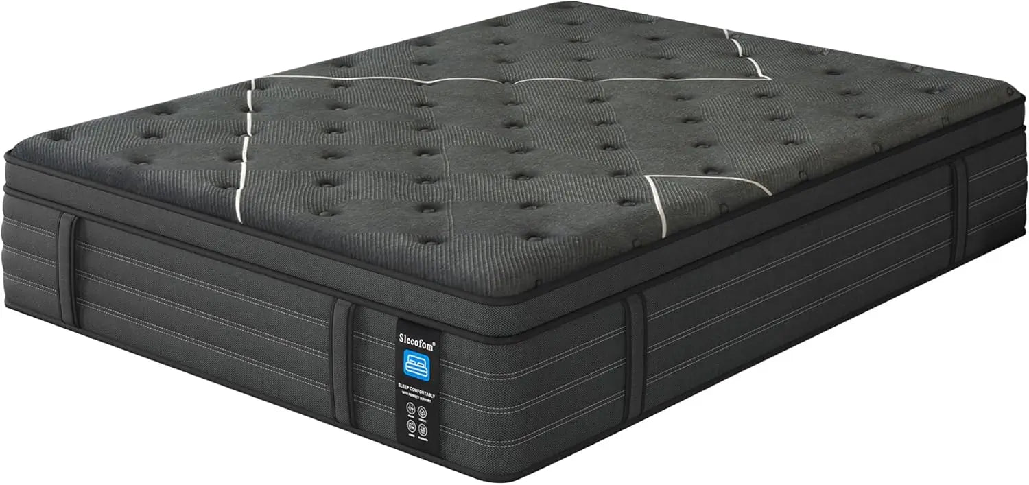 Ultra Firm Twin Mattress, 14 Inch Extra Firm Twin Size(Upgraded Enhanced) Plush Hybrid Mattress, Extra Lumbar Support,Customized