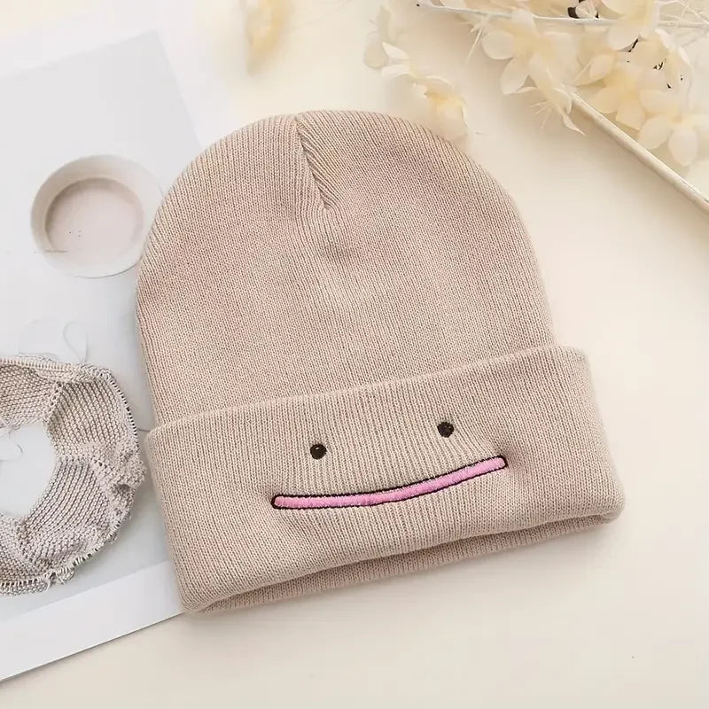 Knitted Beanies Hats Lovely Alien Ghost Skull Embroidery Cap for Autumn Winter Men Cap Warm Melon Cap Street Head Women Gifts