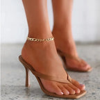 2026 Summer Slippers Women Shoes Fashion Sexy Thin Heels Flip Flops Woman Shoes High Heels Sexy Ladies Slipper Plus Size 42