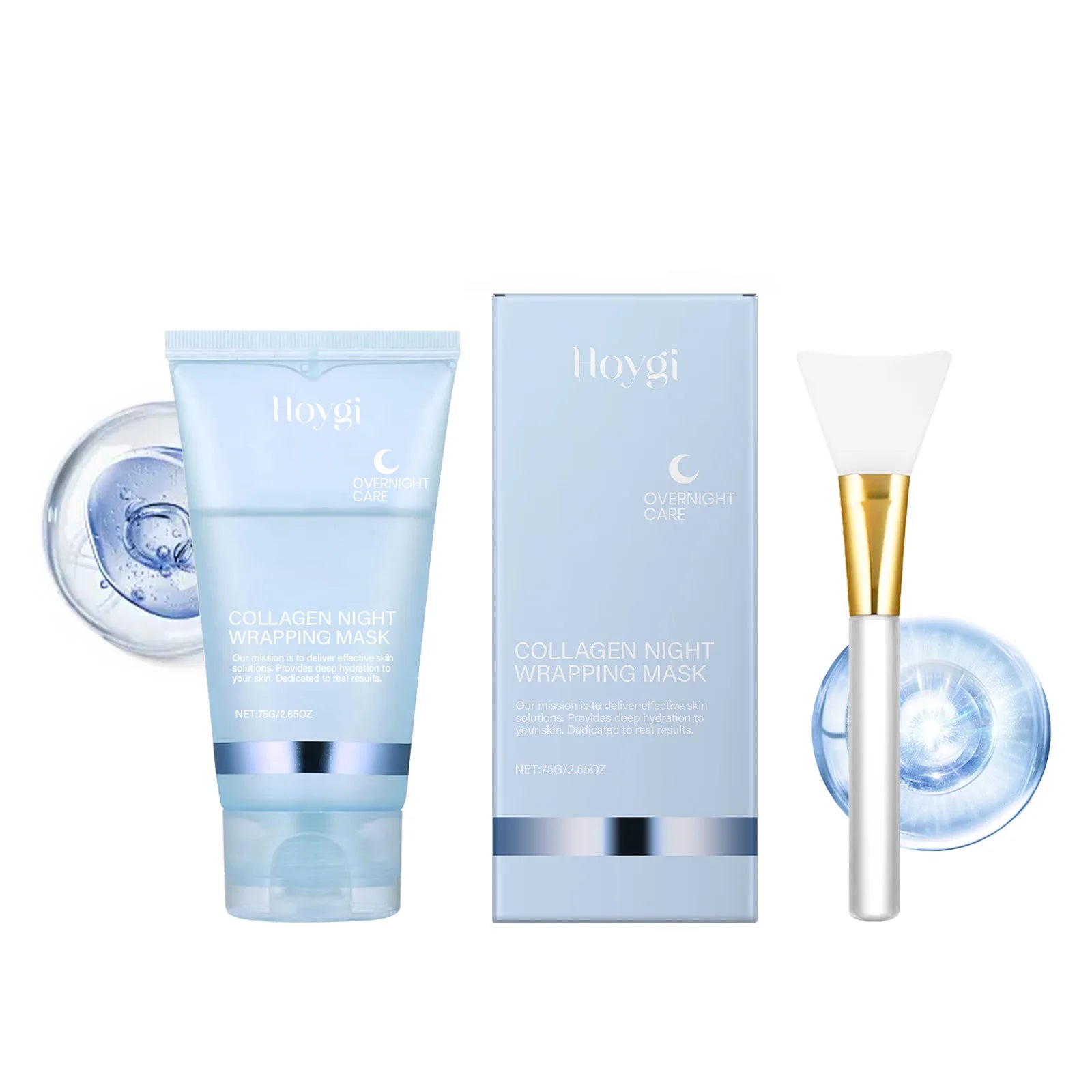 Collagen Peel off Mask Deep Cleansing Pores Oil Control Turmeric Wrapping Night Face Mask for Brightening Rejevenation Skin Care