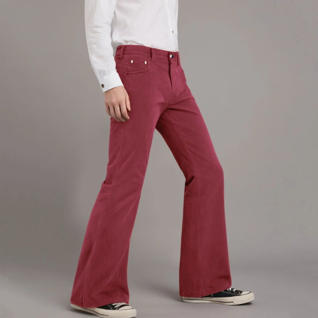 Fall Slim Fit Flared Pants Men Classic Fashion Handsome Long Fittness Trousers Hundred Matching Outdoor Trendy Plush Apparel