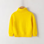 2026 Autumn Winter Children's Cotton Sweater Full Sleeve Turtleneck Knitwear Baby Boys Girls Clothing Warm Soft Jumper Pullovers