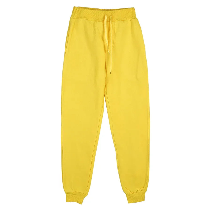 2026 New Joggers Sweatpants Men and Women Elastic Waist Lose Casual Trousers white beige pink yellow Hip Hop Mens Sweat Pants
