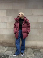 Women Winter Cotton Coat 2025 New Women Loose Cotton Padded Jacket Solid Hooded Parkas Coat Female Puffer Coat Winter Outwear