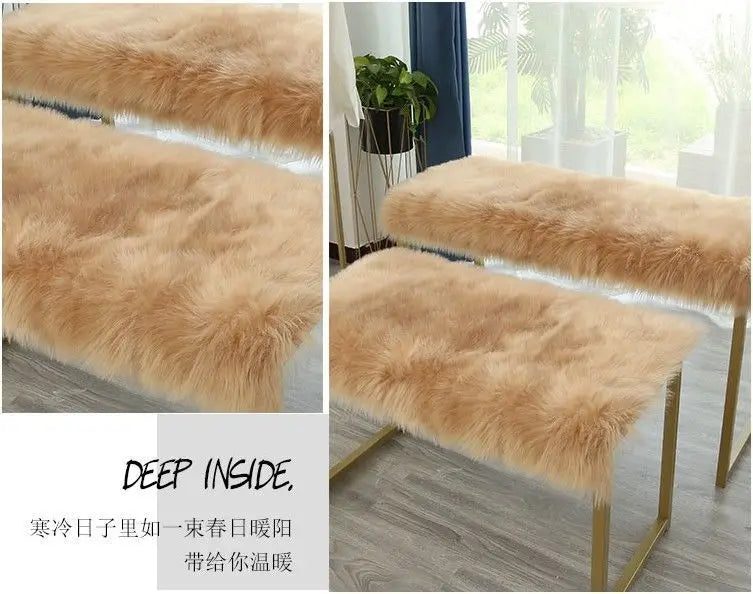 Korean Style Long Hair Cushion Window Decoration Plush Bag Clothing Plush Decorating Shelf Display Cabinet Makeup Table Mats