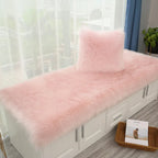 Luxury Faux Sheepskin Carpet Modern Living Room Home Decor Imitation Wool Mat Balcony Window Cushion Kids Bedroom Rug White Gray