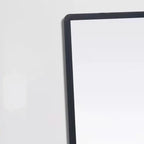 Rectangle Wall Hanging Mirror Metal Framed Black White Dressing Mirror Rounded Corner Wall-Mounted Makeup Mirrors Entryway