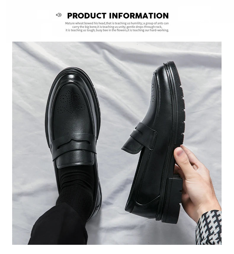 High Quality Dress Shoes Man Comfortable Business Social Leather Shoes For Man Casual Men's Italian Formal Shoes Man Loafers