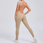 2026 Yoga Jumpsuit Fitness Sports Overalls Gym Clothing Set Wear Pilates Workout Clothes Women Short Sleeves Outfit Activewear