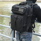 Men 45L Tactical Hiking Backpack Molle Mountaineering Water Resistant Outdoor Camping Trekking Backpacking Bushcraft Travel Rucksack Bug Out Bag Survival Emergency Large Capacity Climbing Cycling Daypack Women Durable Wear Re
