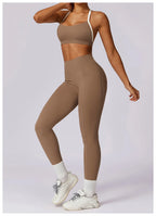 2-Piece Activewear Set – Long Sleeve Crop Top & Leggings