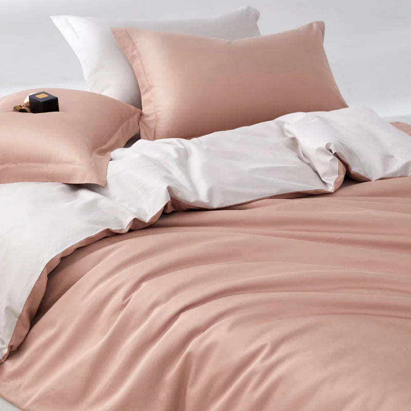 1pc Egyptian Cotton Duvet Cover Solid Color 100% Cotton 800 Thread Count Quilt Cover Korean Minimalist Style Bedding Ultra Soft