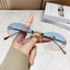 Elegant Diamond Oval Sunglasses Male Letter "F" Rimless Sunglasses  Car Sunglasses  Driving Glasses Sunglasses Women