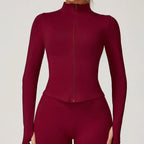 New Women Seamless Zipper Jacket Yoga Long Sleeved Gym Top Yoga Push Up Jacket Fitness Running Workout Sport Coat Women's Shirts