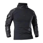 Men's Outdoor Tactical Hiking T-Shirts,Hunting Camouflage Long Sleeve Hunting Climbing Shirt,Male Breathable Sport Clothes