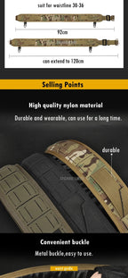 Tactical Padded Belt Airsoft CS Combat Molle Airsoft Girdle Duty Paintball Waist Belts War Game Hunting Accessories