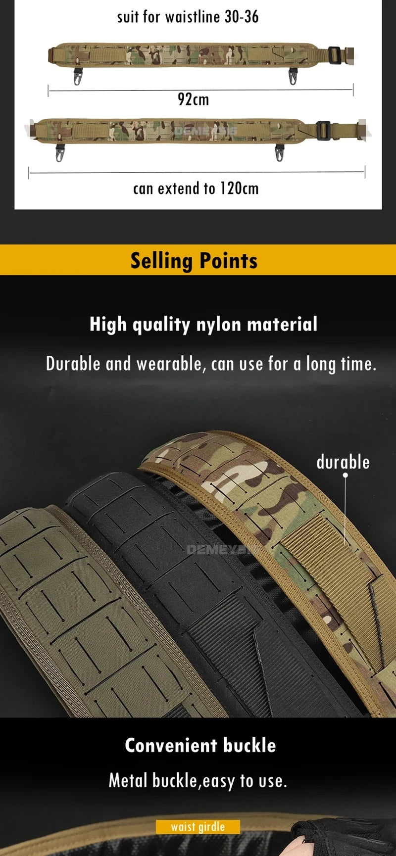 Tactical Padded Belt Airsoft CS Combat Molle Airsoft Girdle Duty Paintball Waist Belts War Game Hunting Accessories