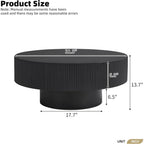 31 Inch Modern Round Coffee Table with Sturdy Base, Wood Center Tables for Living Room Reception Room, Easy Assemble
