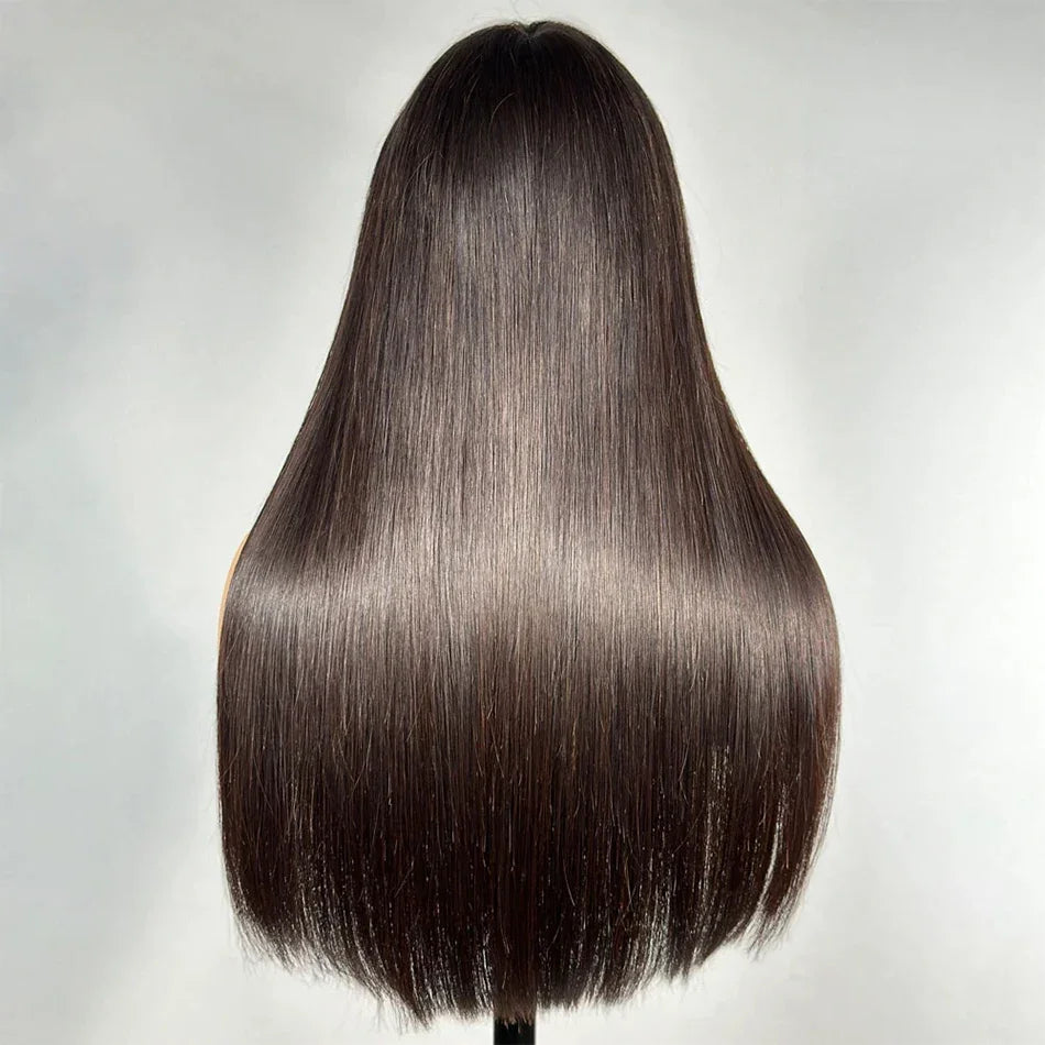Bone Straight Cheap Wigs 180 Density Full Machine Made Human Hair Wig With Bangs On Clearance Sale Wigs For Women Wholesale BPHW
