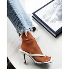 2026 Summer Slippers Women Shoes Fashion Sexy Thin Heels Flip Flops Woman Shoes High Heels Sexy Ladies Slipper Plus Size 42