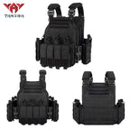 YAKEDA Quick Release 1000D Nylon Tactical Outdoor Vest With Adjustable and Molle System for Airsoft Hunting