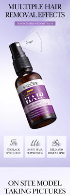 Natural Hair Inhibiting Spray Gently Soothes Nourishes Skin Painless Depilatory Agent Inhibits Hair Growth in Chest Armpit Thigh